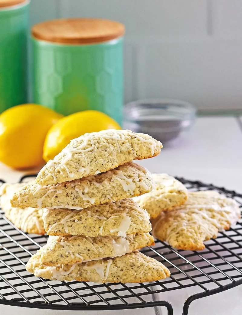 Air Fryer Lemon Poppy Seed Scones Recipe by Robin Fields