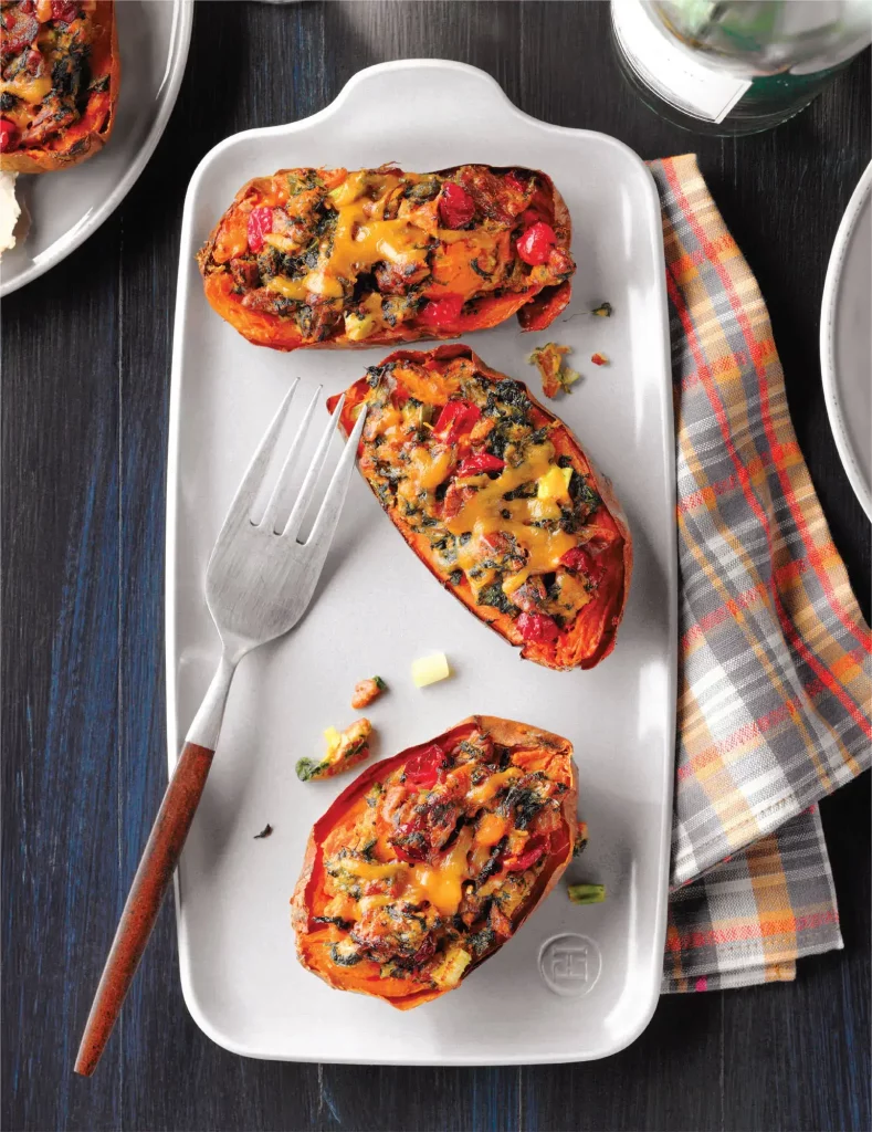 Air Fryer Stuffed Sweet Potatoes Recipe
