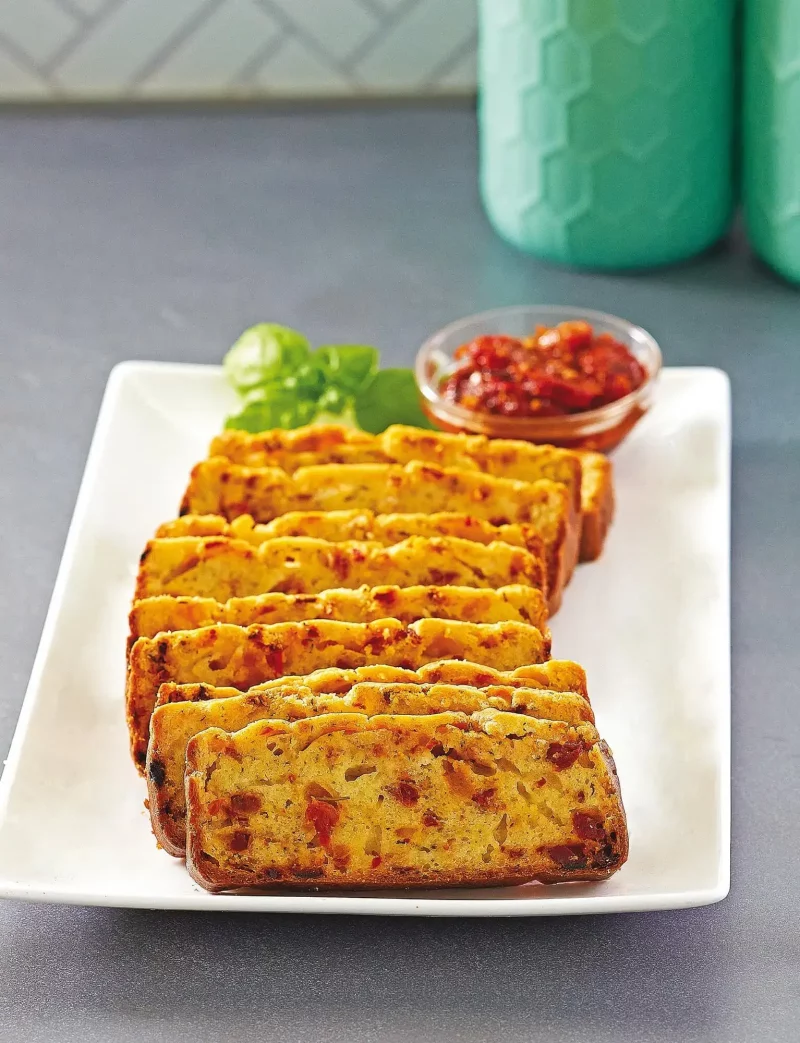 Air Fryer Sun-Dried Tomato and Basil Quick Bread Recipe by Robin Fields