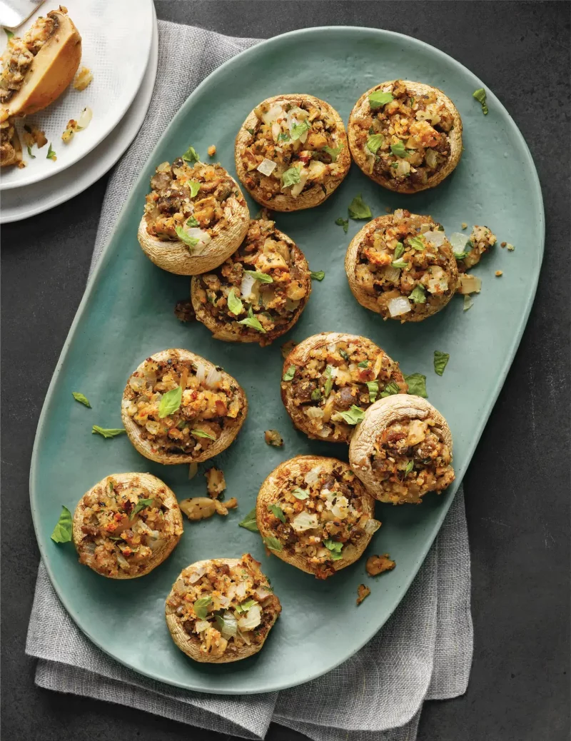 Air Fryer Vegetarian Stuffed Mushrooms Recipe