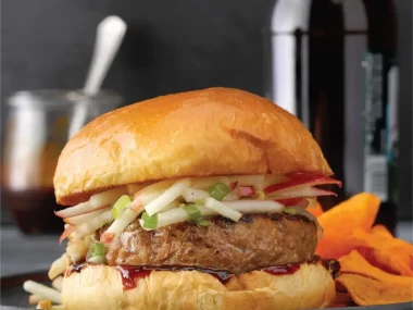 Air Fryer Asian Turkey Burger With Apple Slaw Recipe