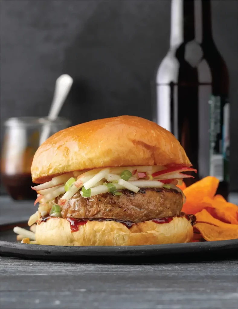Air Fryer Asian Turkey Burger With Apple Slaw Recipe