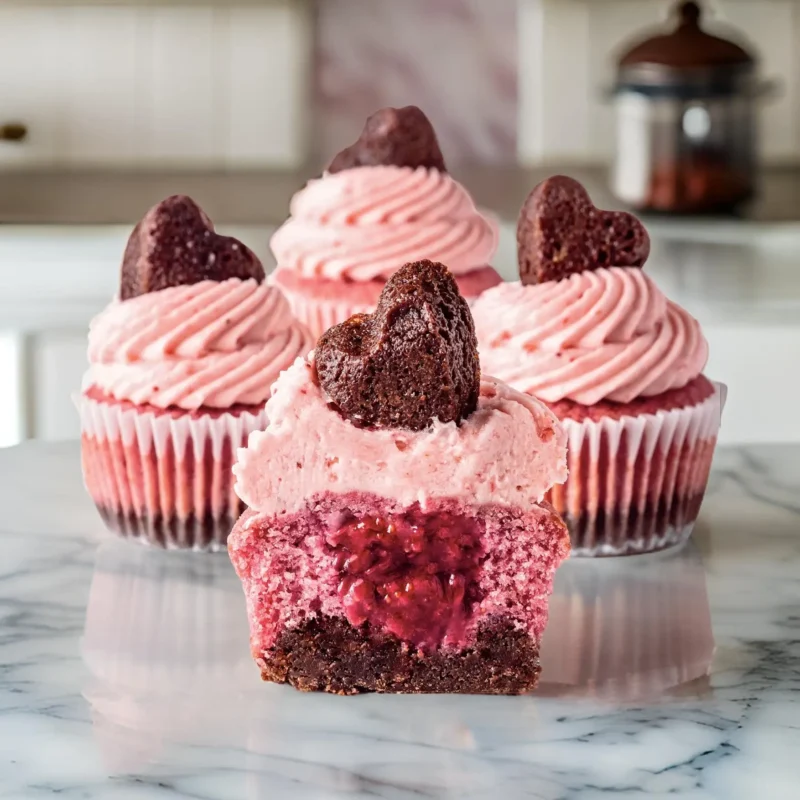Strawberry Brownie Cupcakes Recipe by Camilla Hurst