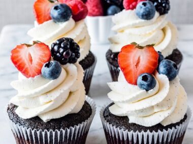 Mixed Berry Chocolate Cupcakes Recipe