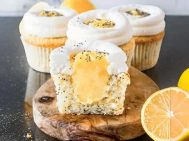 Lemon Poppy Seed Cupcakes Recipe by Camilla Hurst