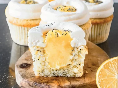 Lemon Poppy Seed Cupcakes Recipe by Camilla Hurst