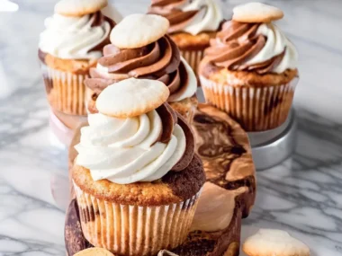 Marbled Banana Pudding Cupcakes Recipe by Camilla Hurst