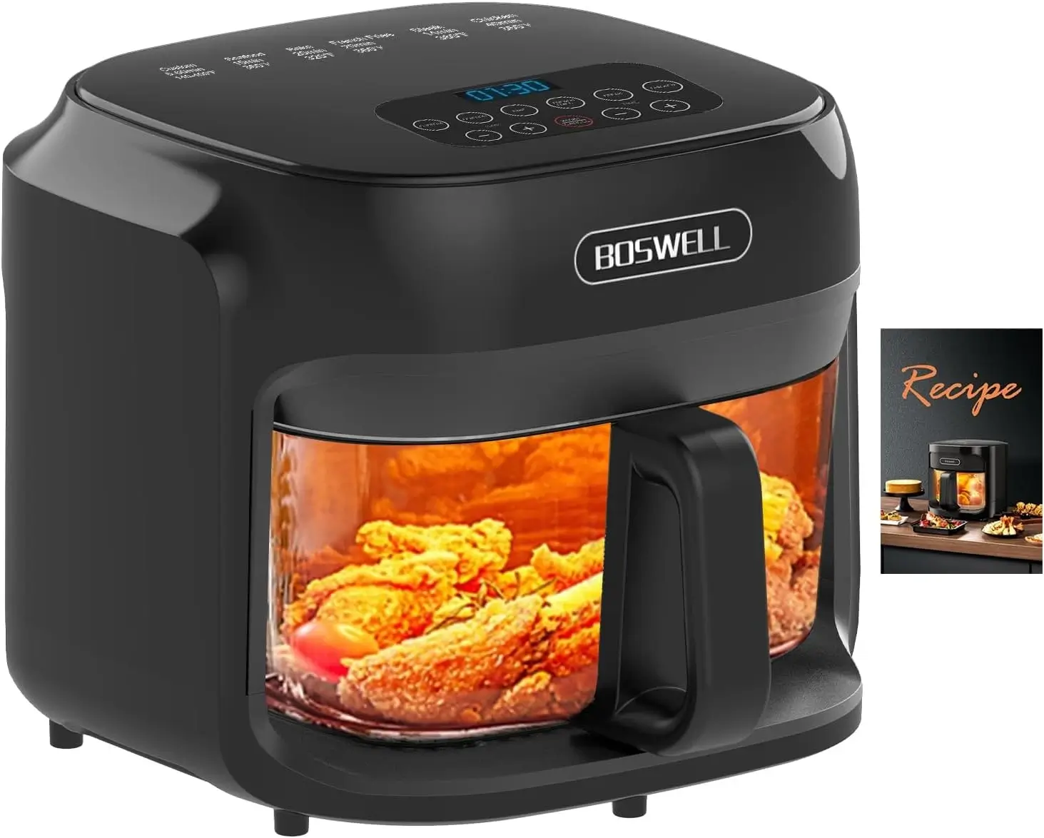 BOSWELL Glass Air Fryer — 7.5 QT
