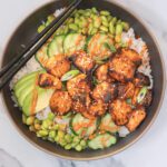Air Fryer Salmon Bite Bowls With Veggies