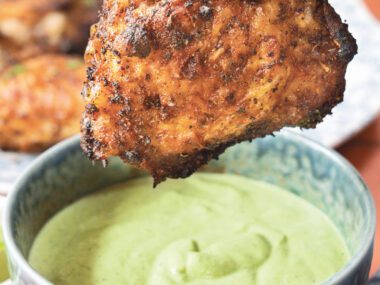 Air Fryer Poblano Cream Chicken Thighs Recipe