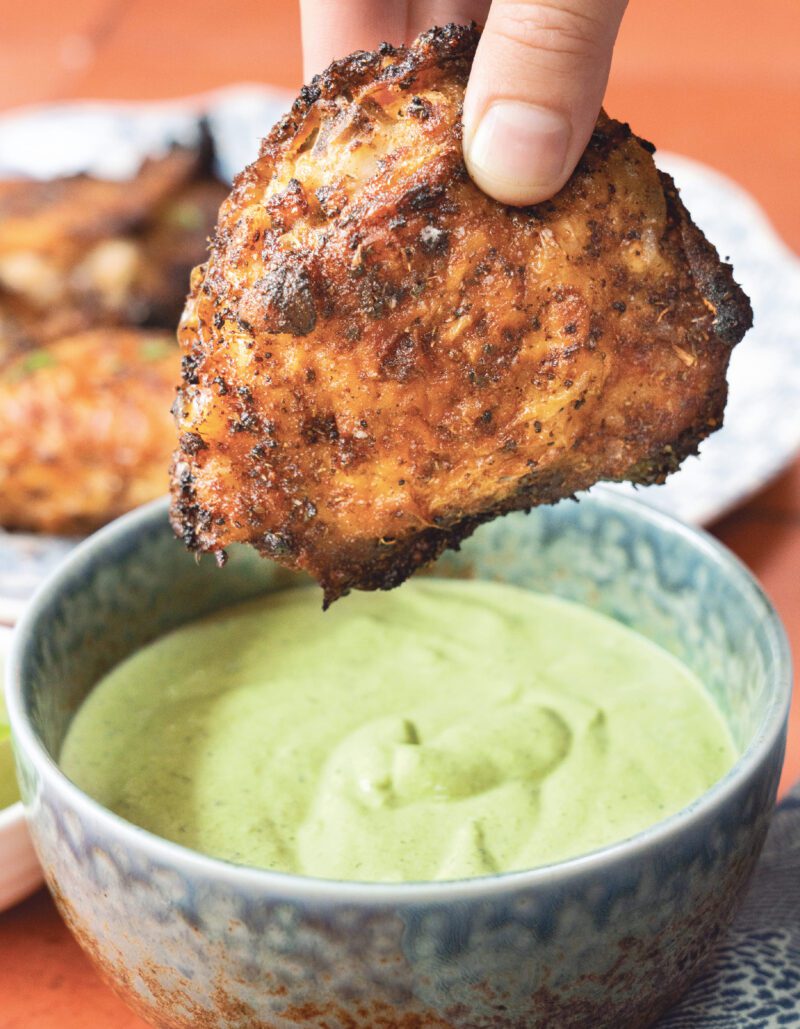 Air Fryer Poblano Cream Chicken Thighs Recipe