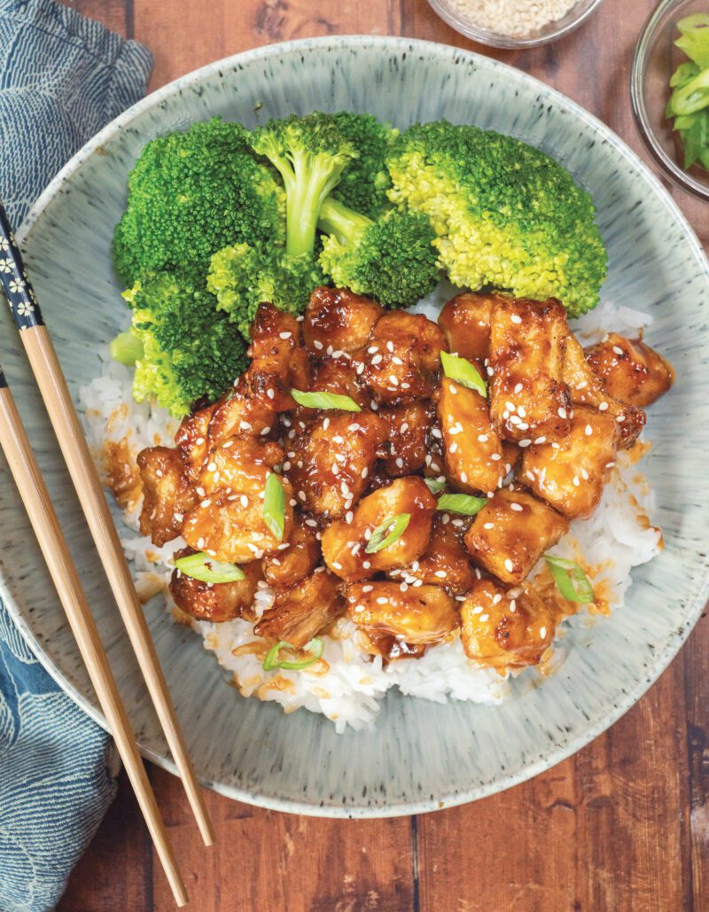Air Fryer Sticky Sesame Chicken Recipe