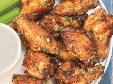 Air Fryer Garlic Parmesan Wings Recipe