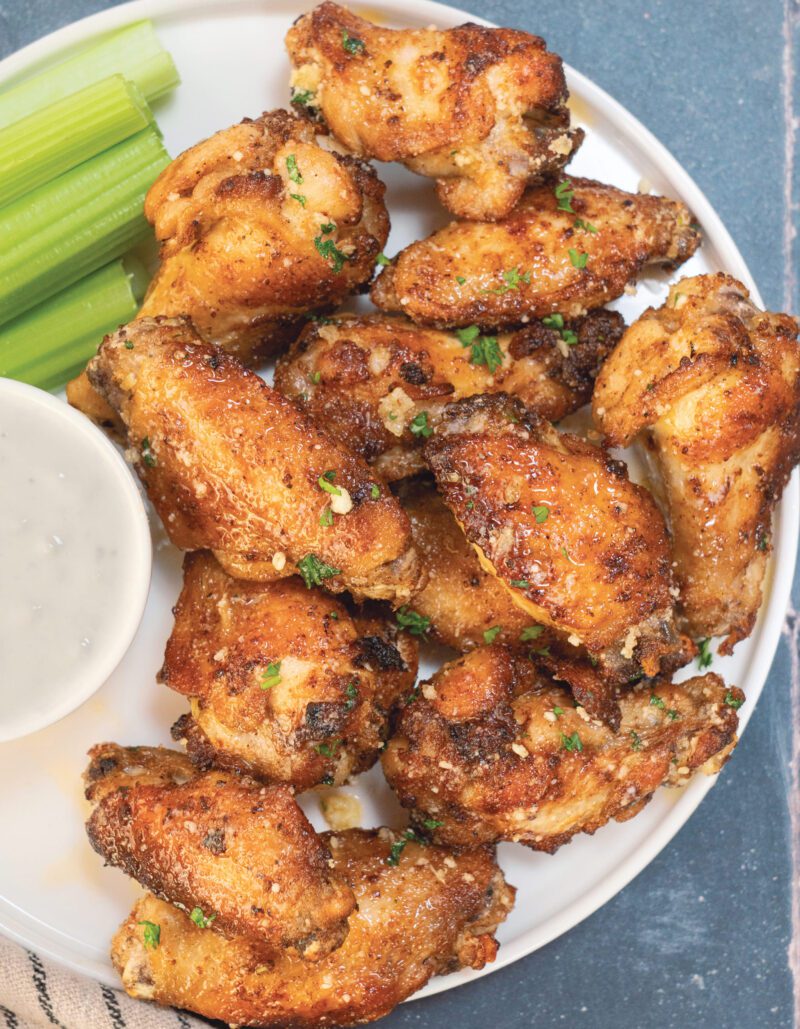 Air Fryer Garlic Parmesan Wings Recipe